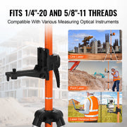 Load image into Gallery viewer, SucceBuy Laser Level Tripod 1/4"-20 & 5/8"-11 Thread Mount 40.94-133.85in Height Adjustment with Level Bubble & Heavy-duty Stand