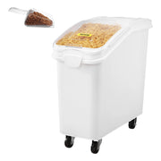 Load image into Gallery viewer, Amocart 80L Rice Kitchen Container Ingredient Storage Bin with Wheel & Scoop PP+PC for Home Storing Rice Flour Corn Soybeans