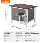 Load image into Gallery viewer, Amocart Outdoor Cat House Weatherproof Feral Cat Shelter for Cats Outdoor Wooden Cat Rabbit House with All-Round Foam Insulated