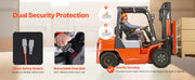 Load image into Gallery viewer, Amocart Universal Forklift Seat Tractor Suspension Seat w/ Adjustable Back Armrest Headrest& Safety Belt Fold Down Tractor Seat