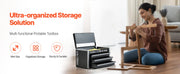 Load image into Gallery viewer, Amocart 8.6in 3 Drawers Metal Tool Box Portable Tools Chest with Feet Pads & Ball Bearing Powder Coated Tool Storage for Garage