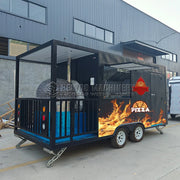 Bild in Galerie-Viewer laden, Belyoo Street Food Vending Carts Pizza Mobile Fast Food Truck Van Ice Cream Cart Food Trailers with Oven for Sale USA Europe