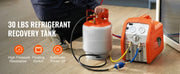 Load image into Gallery viewer, SucceBuy 30 lb Refrigerant Recovery Tank 400 psi Portable Cylinder Tank with Y-Valve for Liquid/Vapor Recovery Can for R22/R134A