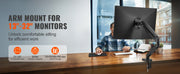 Bild in Galerie-Viewer laden, Amocart Single/ Dual/ Triple Monitor Mount for Screens Gas Spring Monitor Arm Desk Mount with C-Clamp and Grommet Mounting Base
