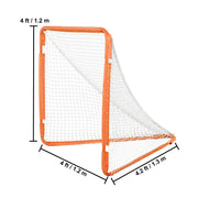 Load image into Gallery viewer, SucceBuy 4/6FT Lacrosse Goal Small Kids Folding Portable Iron Frame Backyard Training Equipment For Youth Training Orange