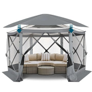 Load image into Gallery viewer, 12x12 FT Screened Gazebo, Pop Up Stargazing Canopy Tent, Khaki | Gazebos On Clearance with Removable Roof,Instant, Customized