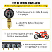 Load image into Gallery viewer, SucceBuy Fuel Vacuum Carburetor Synchronizer Carb Tool sync 4 Gauge Set with Rubber Hose Vacuum Balancer Meter Kit For Motorbike