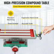 Bild in Galerie-Viewer laden, SucceBuy Milling Working Table 17.7x6.7 In 2 Axis 4 Ways Move, Multifunction Milling Working Table for Milling Drilling Machine