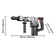 Load image into Gallery viewer, SucceBuy Electric Heavy Demolition Jack Hammer 1400W 2pcs Chisels Bits Chipping with Case 2900 BPM Concrete Breaker Gloves Black