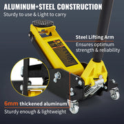Load image into Gallery viewer, SucceBuy Car Jack 1.5-3T Floor Jack Aluminum&Steel Racing Jack W/ Single Pistons Quick Lift Pump Tire Change Lifting Repair Tool - AMOCART