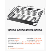 Bild in Galerie-Viewer laden, Amocart Roof Rack Basket 64x39x4.1" Universal Rooftop Cargo Carrier Anti-Rust Alloy Steel Car Top Luggage Holder for SUV Truck