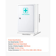 Charger l'image dans la visionneuse de galerie, SucceBuy 3-Shelf First Aid Cabinet 1000Pcs Wall Mounted OSHA&ANSI 2015 (Class A) Industrial Emergency Metal Med Box for Business