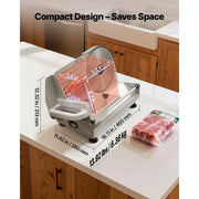 Load image into Gallery viewer, SucceBuy 6.7-8.7inch Meat Slicer Electric Deli Slicer Machine with two SUS420 Blades Food-Slicer for Meat Ham Baguett, Steak - AMOCART
