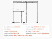 Load image into Gallery viewer, SucceBuy Backdrop Stand Adjustable Photo Backdrop Kit Heavy Duty Projector Screen Stand for Wedding Photo Video Studio Party