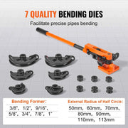 Bild in Galerie-Viewer laden, Amocart Manual Pipe Bender 7 Bending Dies Multifunction Steel Copper Tube Bending Machine Lever Heavy Duty Tube Bender Tools