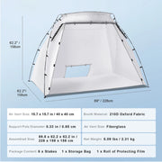 Load image into Gallery viewer, SucceBuy Portable Paint Booth Shelter 7.5x5.2x5.2/10x7x6ft Foldable Spray Painting Tent for Furniture Craft Project DIY Tool