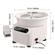 Load image into Gallery viewer, SucceBuy Pottery Wheel 11 inch Pottery Forming 450W Electric Wheel for Pottery Direct Drive Ceramic Wheel for DIY Art Craft Blue