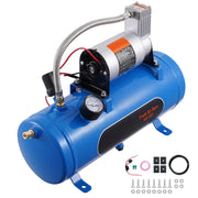 Load image into Gallery viewer, SucceBuy 12V Air Compressor with Tank 3/6L Train Horn Air Compressor 120psi Air Compressor System for Train Horn/Inflating Tire