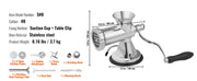 Bild in Galerie-Viewer laden, Amocart Manual Meat Grinder 304 Stainless Steel Hand Meat Grinder with Suction Cup&Steel Table Clamp Meat Mincer Sausage Maker