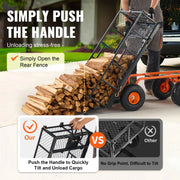 Load image into Gallery viewer, SucceBuy Garden Cart Sturdy Metal Utility Wagon with Cart Wheelbarrow Simple Assembly Versatile Dump with 400/880lbs Capacity - AMOCART