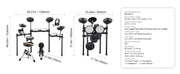 Bild in Galerie-Viewer laden, Amocart Electric Drum Set 32 Drum Kits & 480 Sounds, USB MIDI Supported 8 / 10 in Quiet Mesh+10 in Cymbals Drum Sticks Easy Use