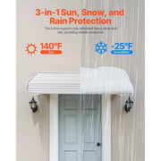 Load image into Gallery viewer, Amocart Aluminum Awning 60 x 42in Durable Window Awning Door Canopy Lightweight Stable Aluminum Awning Exterior Rain Protection