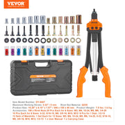 Load image into Gallery viewer, SucceBuy 14" 16" Rivet Nut Tool Rivnut Tool Kit with Metric and SAE Mandrels 70PCS/186PCS Rivet Nuts With Rugged Carrying Case