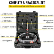Load image into Gallery viewer, 40-200mm 40-300mm Adjustable Steel Hole Saw Cutter Kit w/ Shield Hole Cutter Drill Bit DIY Tool Sheetrock Veneer Slate