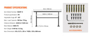 Charger l'image dans la visionneuse de galerie, SucceBuy Main Courante d'Extérieur 165LBS Charge Aluminium 36 x 35" Main Courante d'Escalier Extérieur Main Courante Adaptée pour 2-3 Marches avec Vis K pour Maison