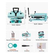 Load image into Gallery viewer, Amocart 15x15in 5in1 8in1 Hybrid Heat Press Multifunction Heat Up Fast All-New Patented Design Sublimation Press Machine