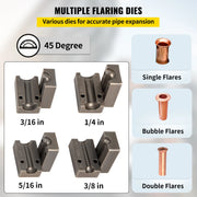 Load image into Gallery viewer, SucceBuy Brake Line Flaring Tool 45° Double Flares for 3/16" 1/4" 5/16" 3/8" Tube Size Suitable for Soft Metal of Copper Lines