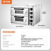 Load image into Gallery viewer, Amocart Commercial Pizza Oven Countertop Single Deck Layer Stainless Steel Electric Pizza Oven with Stone Handle Pizza Maker
