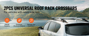 Load image into Gallery viewer, SucceBuy Roof Rack Crossbar Adjustable Aliuminum Roof Rail Crossbar Baggage Luggage Carrier 200 LBS Top Roof Crossbar Silver
