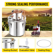 Load image into Gallery viewer, 50L Moonshine Still Alcohol Distiller w/ Water Pump Stainless Copper DIY Home Brew Ethanol Wine Essential OilBrewingKit