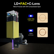 Load image into Gallery viewer, LASER TREE 4w 5W Laser Module 450nm Laser Head Blue Laser for Cnc Laser Engraving Cutting Machine WoodWorking DIY Tools
