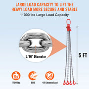 Bild in Galerie-Viewer laden, Amocart Chain Sling 5/16in X 5 Ft Lifting Chains with Hooks G80 Engine Chain Hoist Lifts Lifting Sling Chains for Engine Hoist
