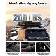 Bild in Galerie-Viewer laden, Amocart 64 x 39 x 4.53 in Roof Rack Cargo Basket with Extension 200 lbs Capacity Universal Fit for SUVs Trucks Vehicles Pickups
