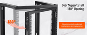 Load image into Gallery viewer, SucceBuy 9U Wall Mount Rack 150lbs Max Load Capacity Open Frame Server Network Rack with Cage Nuts Screw for Server IT Equipment