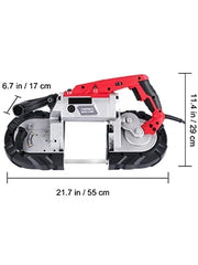 Load image into Gallery viewer, SucceBuy Portable BandSaw 5Inch Cutting Capacity Cordless Variable Speed 10Amp Motor Deep Cut Bandsaw for Metal Wood Pipes Rebar