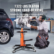 Bild in Galerie-Viewer laden, SucceBuy Transmission Jack 1322 LBS Hydraulic Telescoping Transmission Jack 32"-67" High Lift Floor Jack Stand Lift Hoist Garage