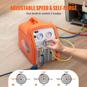 Load image into Gallery viewer, SucceBuy 3/4 1HP Refrigerant Recovery Machine Portable AC Recovery Machine 60Hz Recovery Machine HVAC for Car Air Conditioning