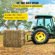 Bild in Galerie-Viewer laden, SucceBuy Hay Spear Bale Spear Capacity Spike Quick Attach Square Hay Red Coated Forks Hex Nut Sleeve for Bucket Tractor Loader