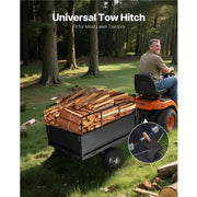 Load image into Gallery viewer, Amocart Garden Utility Trailer 17Cu.Ft&600lbs Capacity ATV UTV Hauling Trailer Tow Behind Steel Dump Cart forLawn Mower Tractor