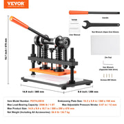 Load image into Gallery viewer, SucceBuy Leather Cutting Machine Embossing Plate Manual Die Cutter 0.47 in Pressure Stroke Leather Embossing Machine