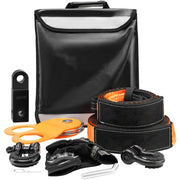 Bild in Galerie-Viewer laden, Amocart Off-Road Winch Recovery Kit with 30000Lbs Tow Straps & D-Ring Shackles Snatch Block Storage Bag for ATV Jeep Truck