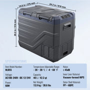 Charger l'image dans la visionneuse de galerie, Amocart 8L to 75L Car Refrigerator Fridge Portable Icebox Single&Dual Zone w/Blue Tooth Temp Adjustable for Outdoor Camping RV