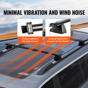 Load image into Gallery viewer, SucceBuy Roof Rack Cross Bars with Grooved Side Rails 200lbs Aluminum Crossbars with Locks for Rooftop Cargo Carrier Bag Luggage