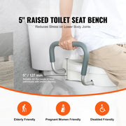 Charger l'image dans la visionneuse de galerie, Amocart Raised Toilet Seat 5" Height Raised 350 lbs Weight Capacity for Round &Elongated Toilet Twist Lock Installation Elderly