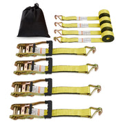 Load image into Gallery viewer, SucceBuy 4pcs 2/4/8M Ratchet Strap Tie Down Cargo Belt with Metal Buckle Tensioner Strong Lashing for Luggage Car Motorcycle - AMOCART
