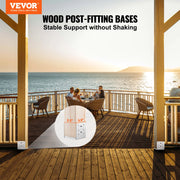 Load image into Gallery viewer, SucceBuy Post Base Stainless Steel Adjustable Post Anchor Bracket Base Pavilion Deck Porch Handrail Support Decorative Plate - AMOCART